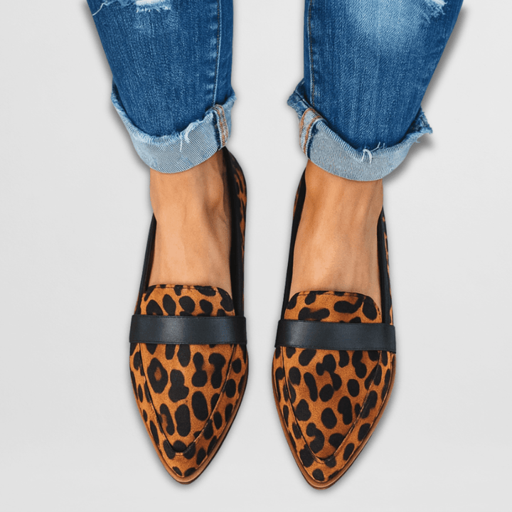 Daisy - Women's Pointed Toe Suede Slip-On Flat Loafers with Cushioned Sole