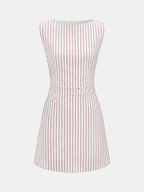 Striped Cotton Sleeveless Mini Dress