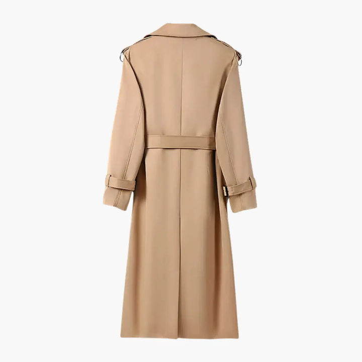 Dawson - Men's Belted Button Front Over the Knee Long Trench Coat