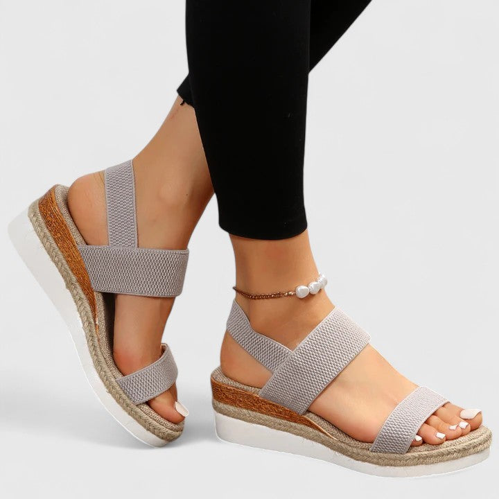 Catalina - Women's Slip-On Open Toe Espadrille Wedge Platform Sandals